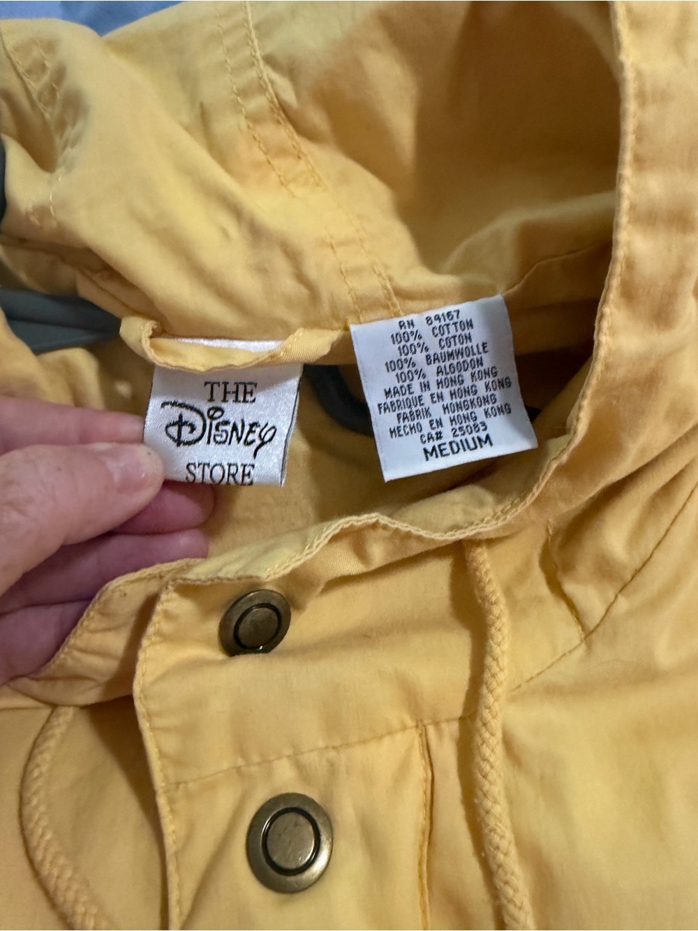 Disney store Yellow Hooded Jacket with Tigger Patch - Picture 2 of 3